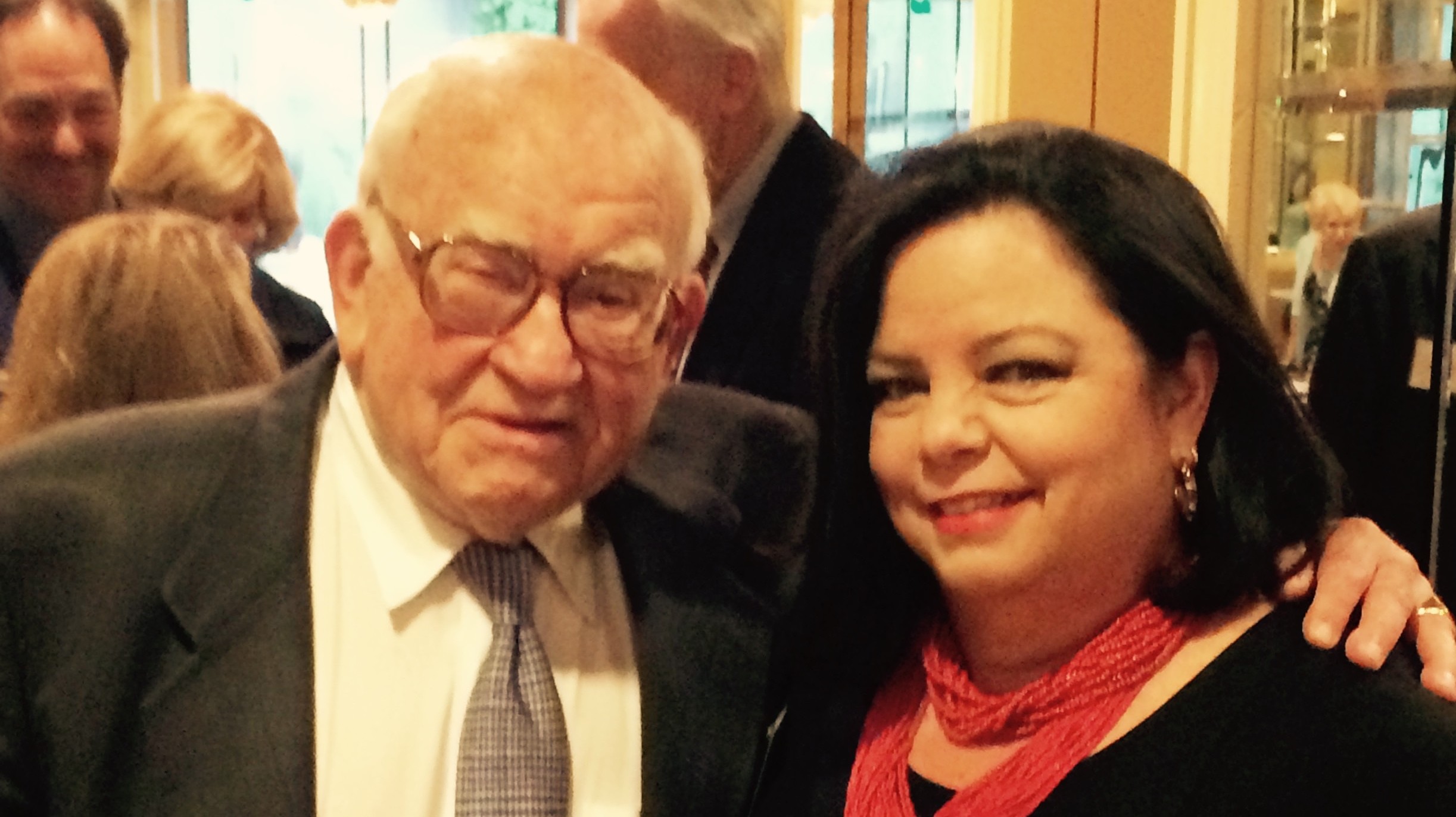 Photo Credit: Ed Asner and Cynthia Willis-Esqueda at the Death Penalty Focus awards dinner