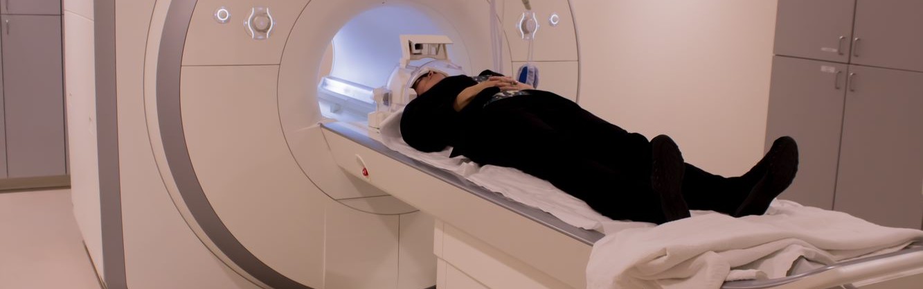 Person in MRI scanner