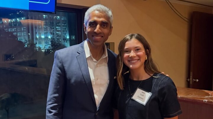 Dr. Vivek Murthy and Liah Haines